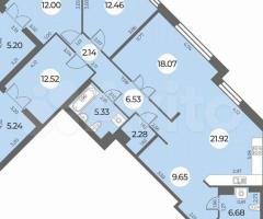 4-к. квартира, 114 м², 13/24 эт.