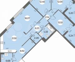 4-к. квартира, 114 м², 3/24 эт.