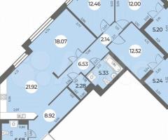 4-к. квартира, 114 м², 11/24 эт.