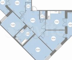 4-к. квартира, 126 м², 3/20 эт.