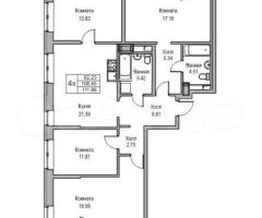 4-к. квартира, 111,9 м², 10/23 эт. - 3