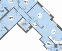 4-к. квартира, 98 м², 5/24 эт.