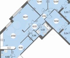 4-к. квартира, 114 м², 3/24 эт.